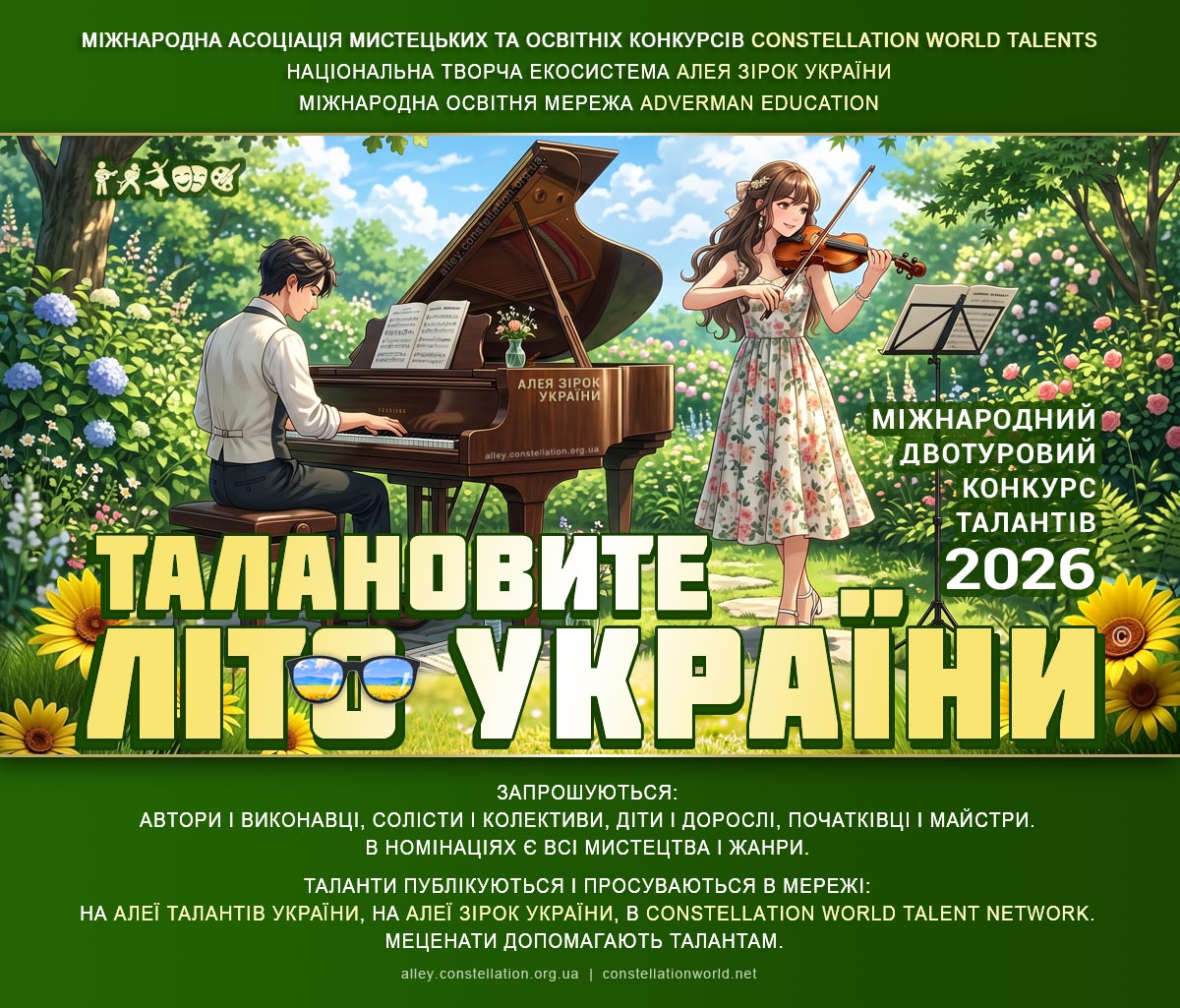 ТАЛАНОВИТЕ ЛІТО УКРАЇНИ 2026 – міжнародний конкурс талантів